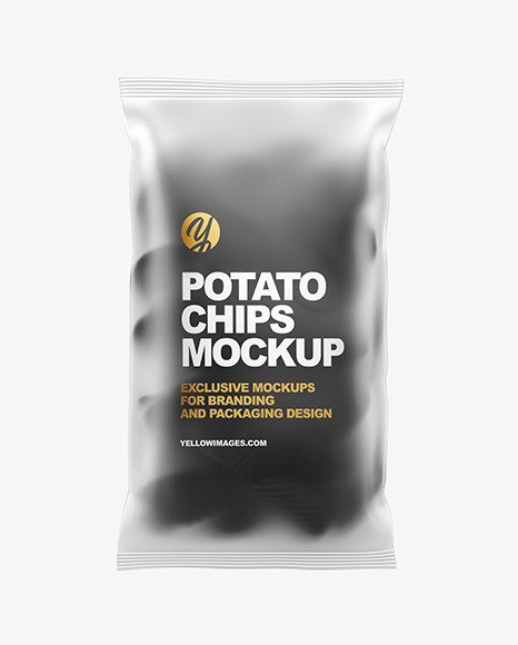 Download Frosted Bag With Corrugated Black Potato Chips Mockup In Packaging Mockups On Yellow Images Object Mockups Yellowimages Mockups