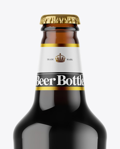 Download Amber Glass Dark Beer Bottle Mockup In Bottle Mockups On Yellow Images Object Mockups