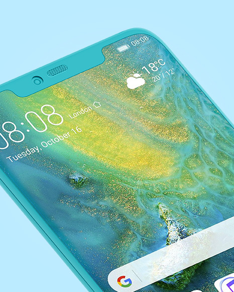 Clay Huawei Mate 20 Pro Mockup PSD #6