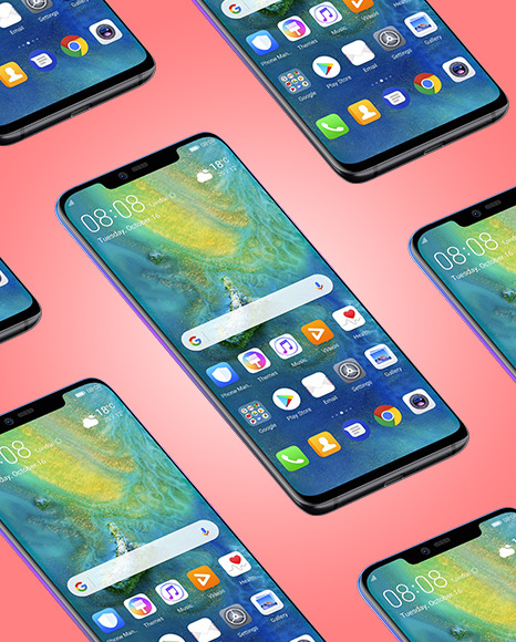 Twilight Huawei Mate 20 Pro Mockup PSD #1