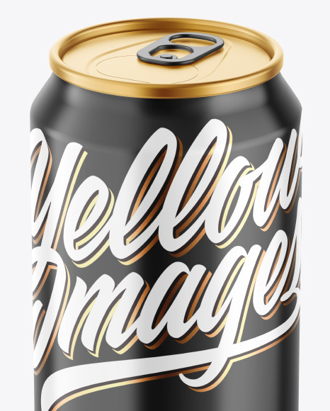 Metallic Drink Can w  Glossy Finish Mockup PSD #6