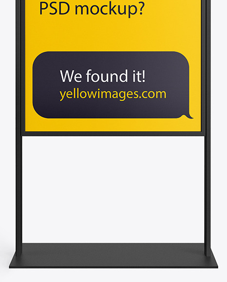 Plastic Stand Mockup In Outdoor Advertising Mockups On Yellow Images Object Mockups