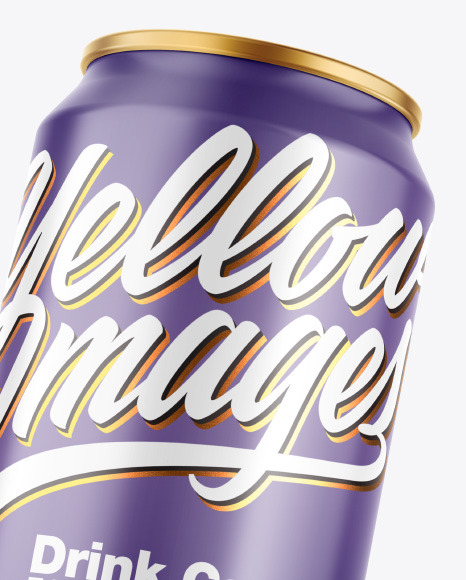 Metallic Drink Can w  Glossy Finish Mockup PSD #2