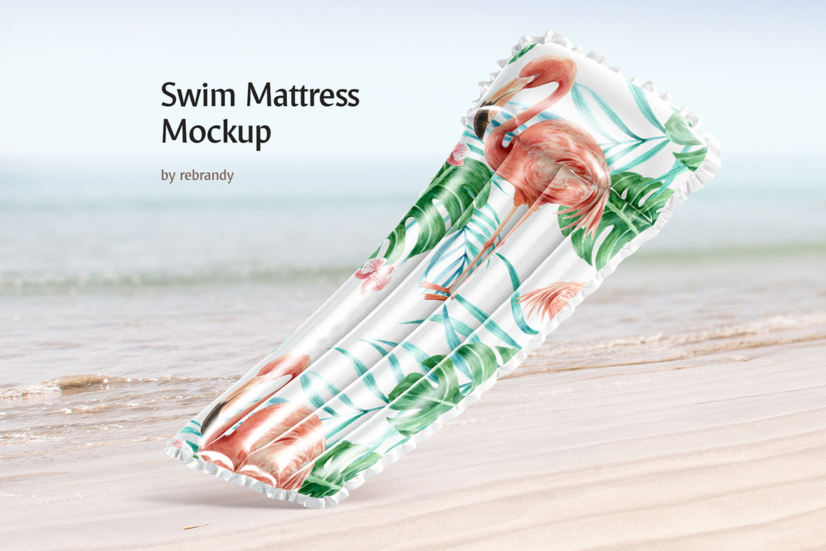 Download Swim Mattress Mockup In Product Mockups On Yellow Images Creative Store