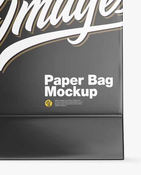 Download Glossy Shopping Bag Mockup In Bag Sack Mockups On Yellow Images Object Mockups