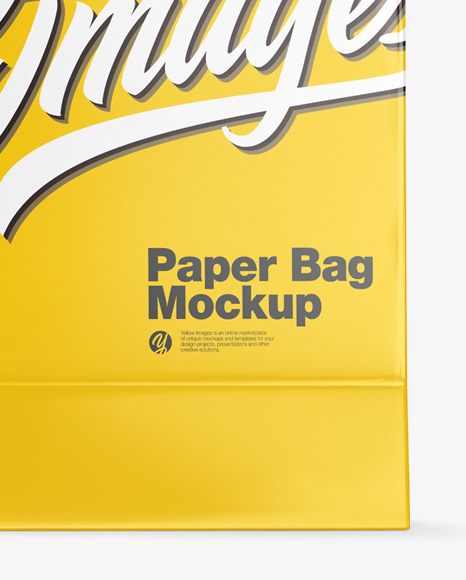 Download Glossy Shopping Bag Mockup In Bag Sack Mockups On Yellow Images Object Mockups