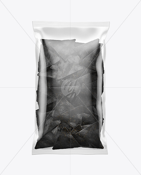 Bag With Black Nachos Mockup In Bag Sack Mockups On Yellow Images Object Mockups