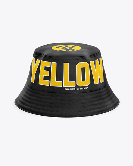 Download Bucket Hat Mockup - Front View (High-Angel Shot) in Apparel Mockups on Yellow Images Object Mockups