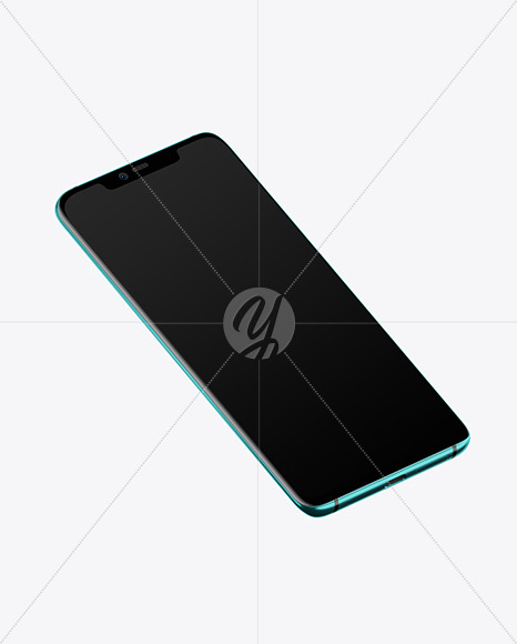 Download Emerald Green Huawei Mate 20 Pro Mockup In Device Mockups On Yellow Images Object Mockups PSD Mockup Templates