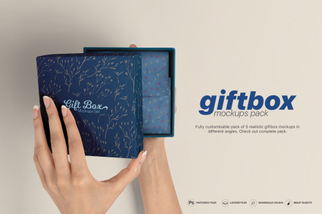 Download Free Gift Box Mockup In Free On Yellow Images Creative Store PSD Mockup Templates