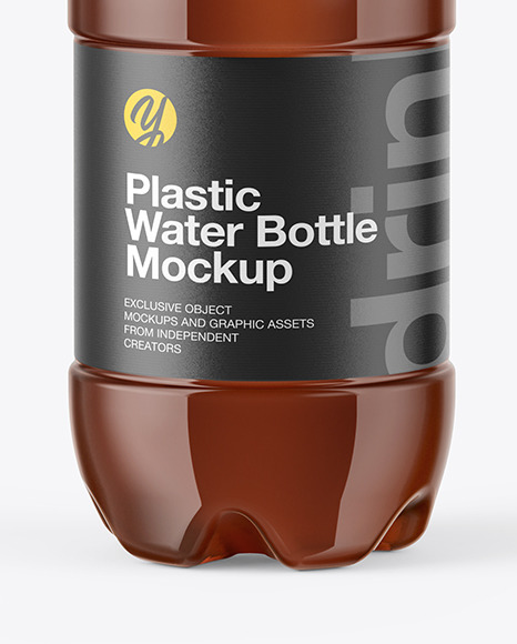Amber Water Bottle Mockup PSD #1