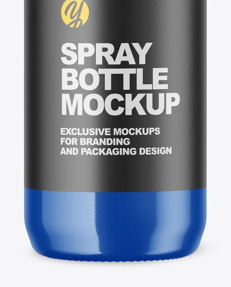 Glossy Spray Bottle Mockup In Bottle Mockups On Yellow Images Object Mockups