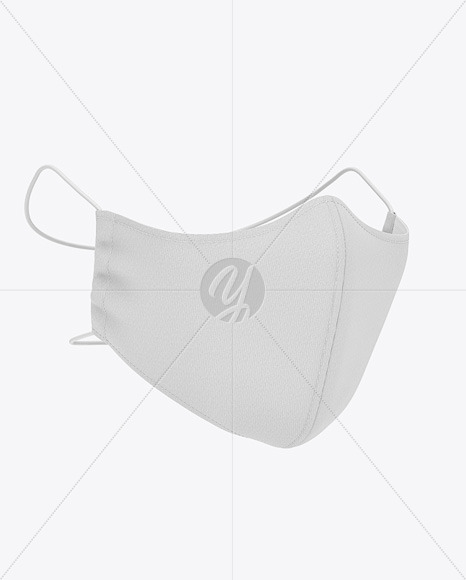 Download 26+ Face Mask With Elastic Cord And Stopper Front Half ...