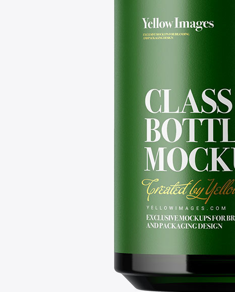 Download Green Glass Bottle Mockup In Bottle Mockups On Yellow Images Object Mockups Yellowimages Mockups