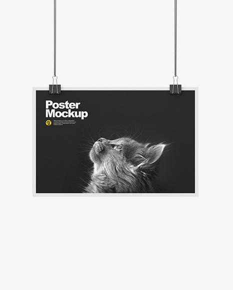 Download Paper Poster Mockup In Stationery Mockups On Yellow Images Object Mockups PSD Mockup Templates