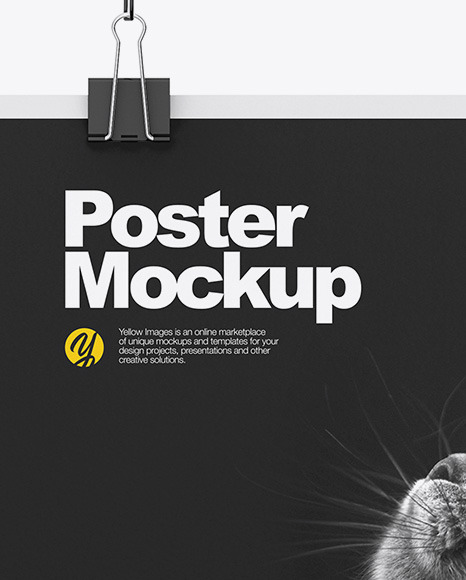 Download Paper Poster Mockup In Stationery Mockups On Yellow Images Object Mockups PSD Mockup Templates