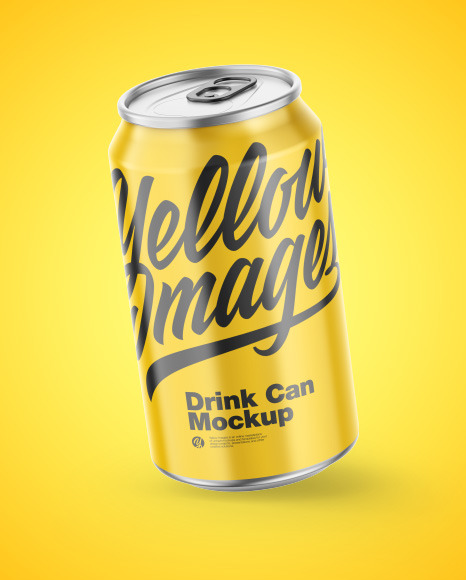 Metallic Drink Can w  Glossy Finish Mockup PSD #6