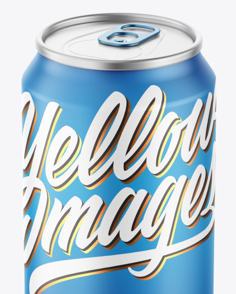 Metallic Drink Can w  Matte Finish Mockup PSD #6