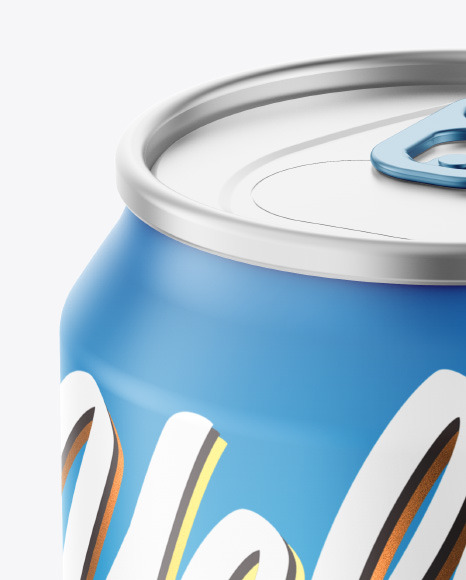 Metallic Drink Can w  Matte Finish Mockup PSD #5