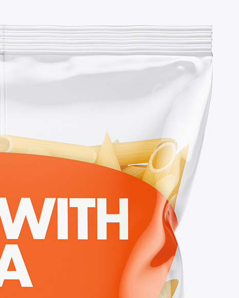 Download Plastic Bag With Pennoni Rigati Pasta Mockup In Bag Sack Mockups On Yellow Images Object Mockups Yellowimages Mockups