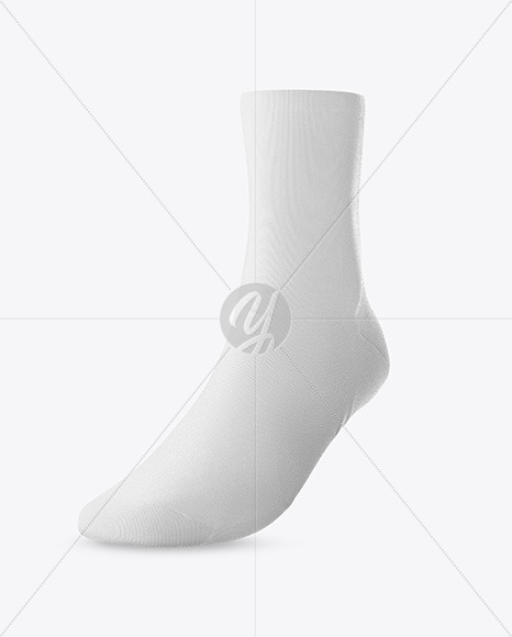 Sock Mockup Half Side View In Apparel Mockups On Yellow Images Object Mockups