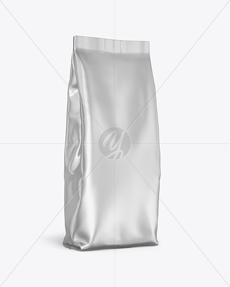 Download Metallic Stand Up Bag Mockup In Bag Sack Mockups On Yellow Images Object Mockups