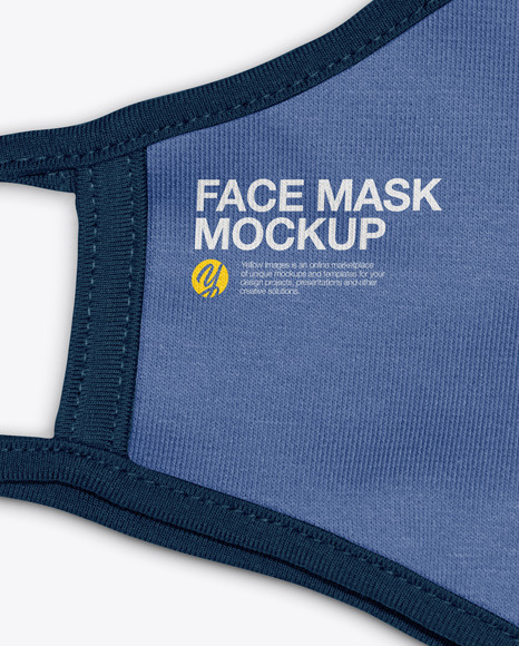 Download Free Folded Face Mask Mockup In Apparel Mockups On Yellow Images Object PSD Mockups