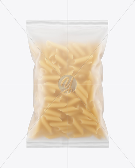 Download Matte Plastic Bag With Tricolor Pennoni Rigati Pasta Mockup In Bag Sack Mockups On Yellow Images Object Mockups PSD Mockup Templates