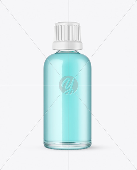 Clear Glass Bottle Mockup PSD #1