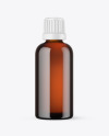 Amber Glass Bottle Mockup