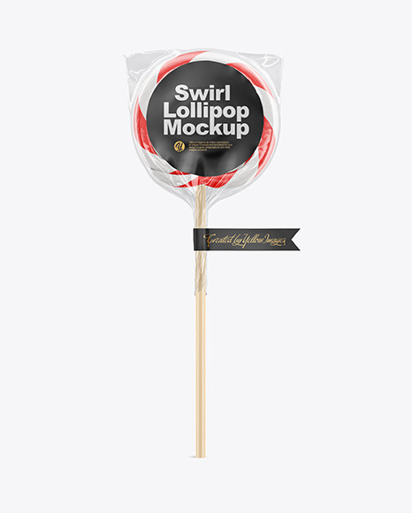 Download Swirl Lollipop With Sticker And Kraft Flag Label Mockup In Packaging Mockups On Yellow Images Object Mockups Yellowimages Mockups