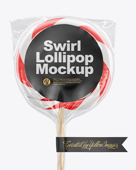 Download Swirl Lollipop With Sticker And Kraft Flag Label Mockup In Packaging Mockups On Yellow Images Object Mockups PSD Mockup Templates