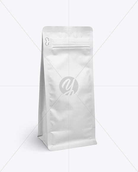 Matte Coffee Bag Mockup In Bag Sack Mockups On Yellow Images Object Mockups