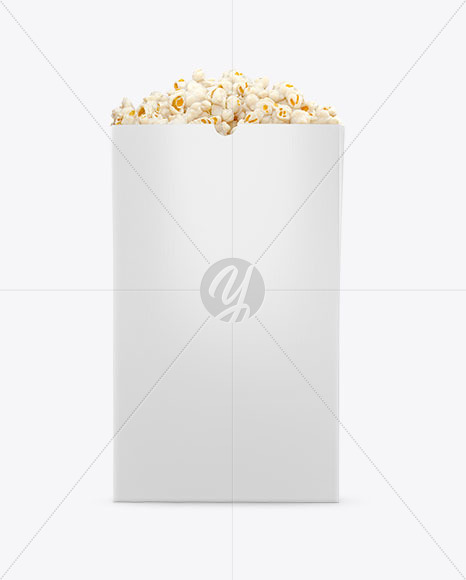 Download Popcorn Bag Mockup - Front View in Packaging Mockups on Yellow Images Object Mockups