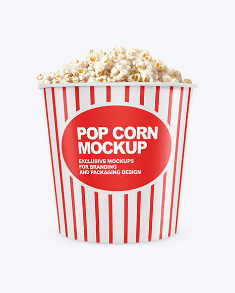 Download Popcorn Bucket Mockup in Bucket & Pail Mockups on Yellow Images Object Mockups