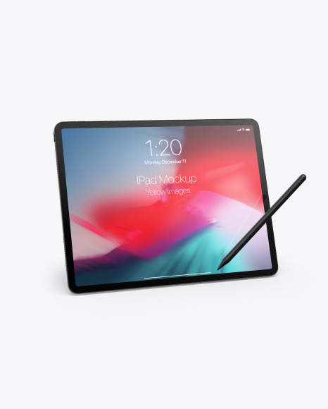 Apple Ipad Pro 2018 12 9 Mockup In Device Mockups On Yellow Images Object Mockups