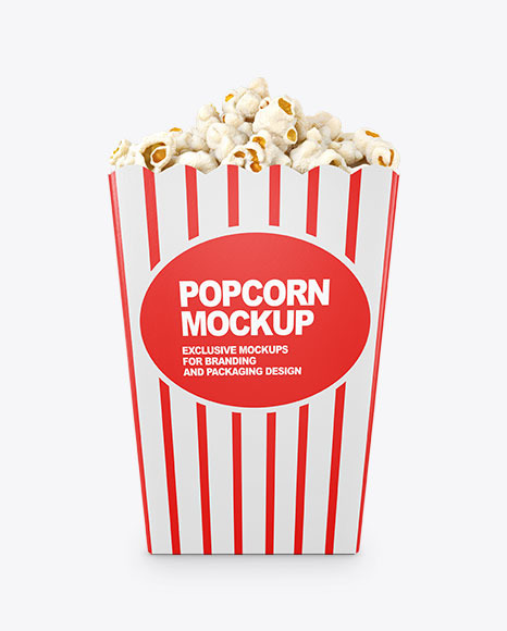 Download Popcorn Bag Mockup - Front View in Bag & Sack Mockups on Yellow Images Object Mockups