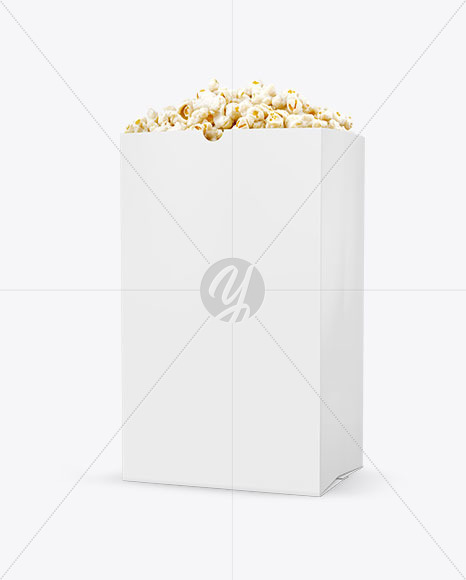 Download Popcorn Bag Mockup Front View In Bag Sack Mockups On Yellow Images Object Mockups Yellowimages Mockups