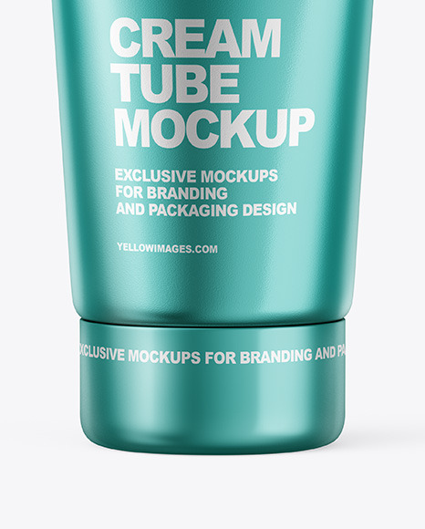 Metallic Cosmetic Tube Mockup In Tube Mockups On Yellow Images Object Mockups