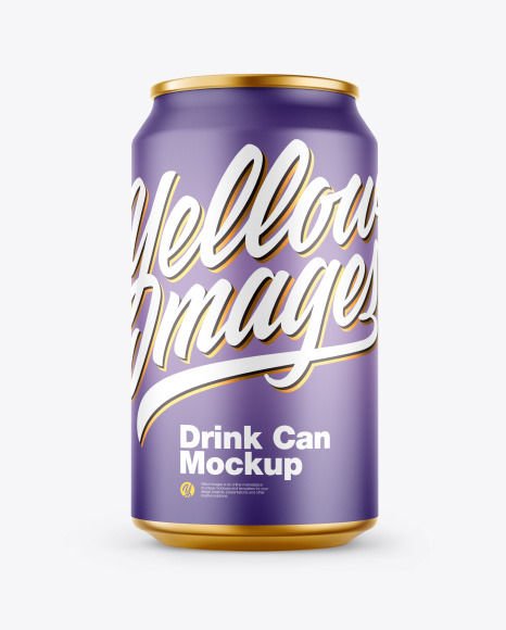 Metallic Drink Can w  Matte Finish Mockup PSD #3