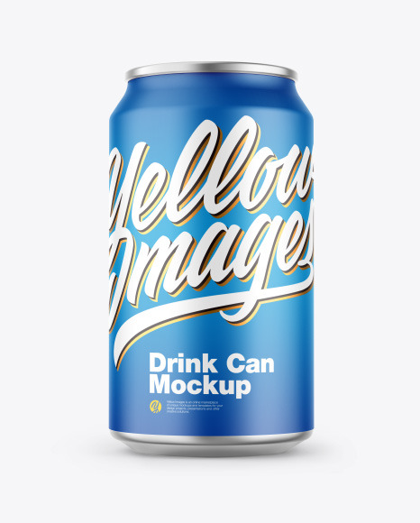 Metallic Drink Can w  Matte Finish Mockup PSD #2