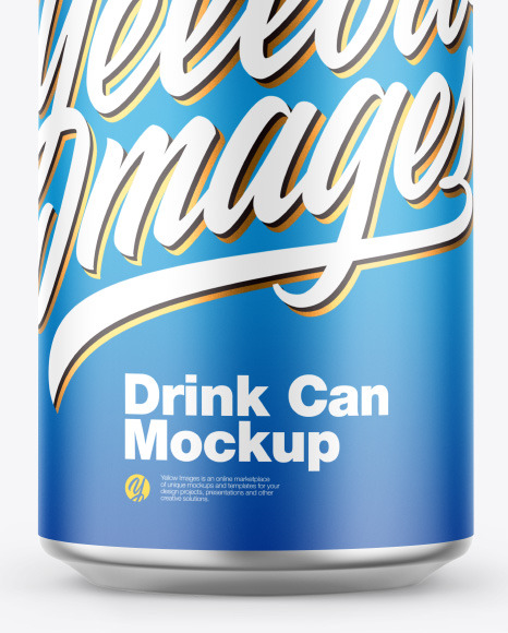 Metallic Drink Can w  Matte Finish Mockup PSD #6