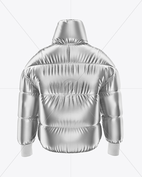 Metallic Women S Down Jacket Mockup In Apparel Mockups On Yellow Images Object Mockups