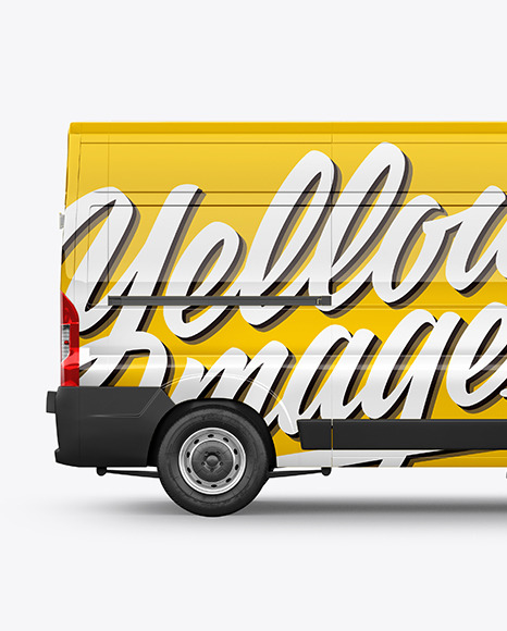 Panel Van Mockup   Side View PSD #2