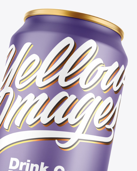 Metallic Drink Can w  Matte Finish Mockup PSD #6