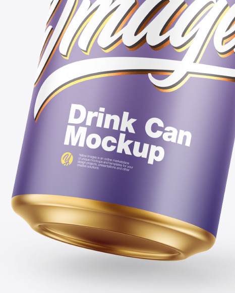 Metallic Drink Can w  Matte Finish Mockup PSD #7