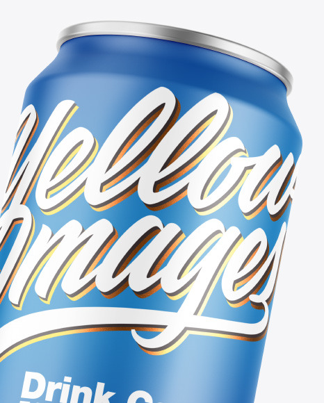 Metallic Drink Can w  Matte Finish Mockup PSD #5