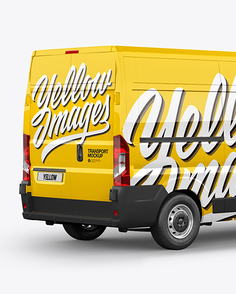 16 Passenger Van Mockup - Half Side View - Yellowimages