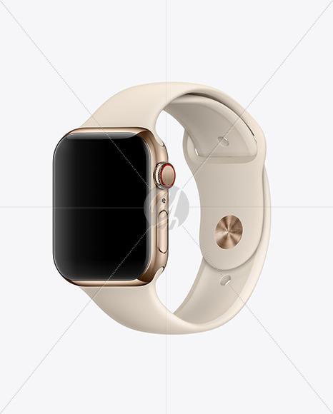 Download Apple Watch Series 4 Mockup In Device Mockups On Yellow Images Object Mockups