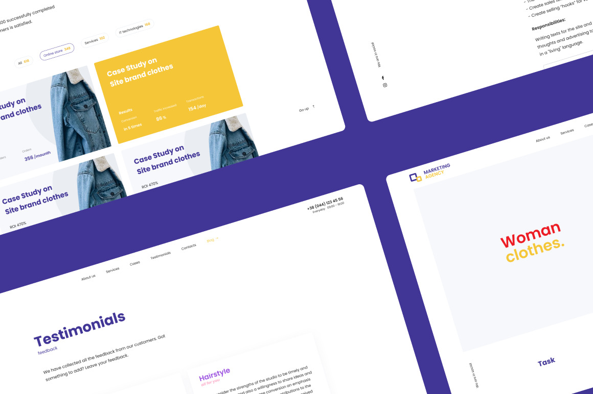Download Free Web Ui Kit For Marketing Or It Agency In Ux Ui Kits On Yellow Images Creative Store Free Mockup Templates.